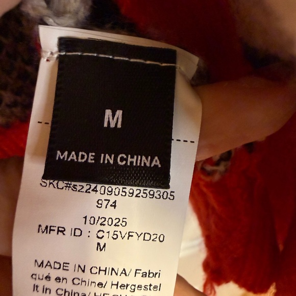 Frenchy Women Casual Leopard Striped Lantern Long Sleeve Tie-Up Cardigan Size M - Picture 7 of 7